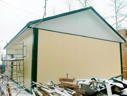 Быстровозводимый магазин из сэндвич-панелей, построенная компанией Альянс - Быстровозводимый магазин, поселок Жешарт , республика Коми