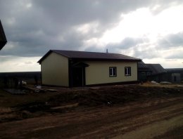 Магазин ( павильон)   из сэндвич-панелей, построенная компанией Альянс - Магазин ( павильон)  , Кировская область, Афанасьевский район, д. Шердынята,   - площадь 96 кв.м