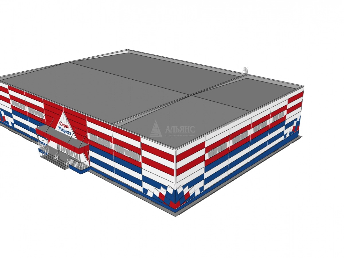 3D визуализация Магазин из сэндвич-панелей - фото 13