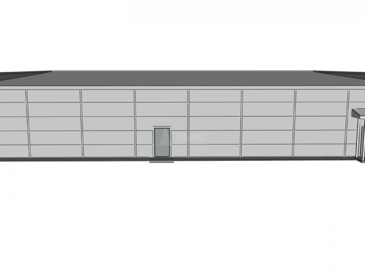 3D визуализация Магазин из сэндвич-панелей - фото 5