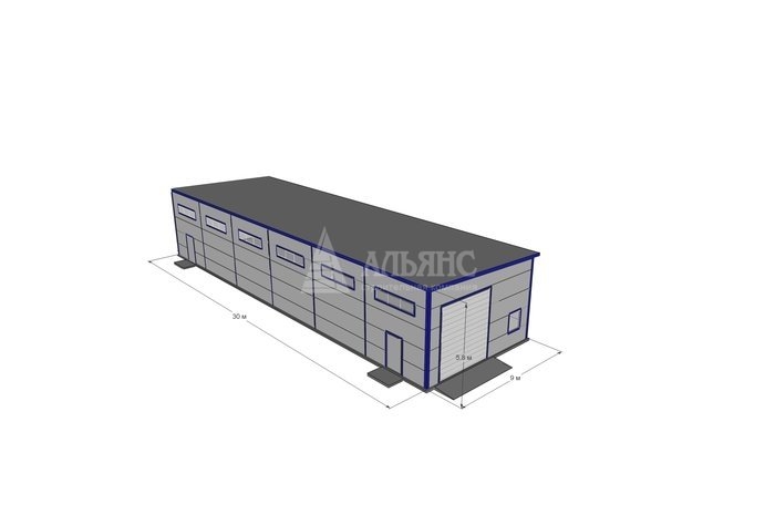 3D визуализация СТО из сэндвич-панелей - фото 11