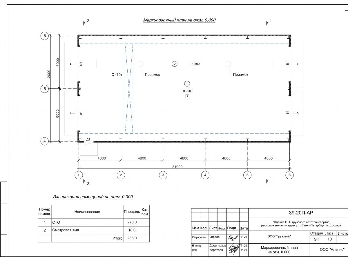 Планировка Грузовое СТО из сэндвич-панелей -  фото 3