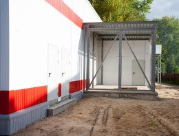 Фирменный магазин в п.Корткерос из сэндвич-панелей, построенная компанией Альянс - Фирменный магазин в п.Корткерос, п.Корткерос, Респ.Коми